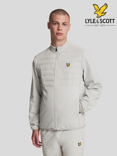 Lyle & Scott Silver Hybrid Double Baffle Jacket (AL3046) | ₪578