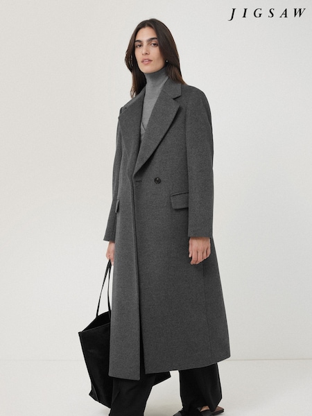 رمادي - Jigsaw Maxi City Coat (AL3059) | ‏1,121 د.إ.‏