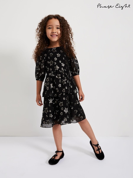 Phase Eight Black Nala Sparkly Dress (AL3090) | €42