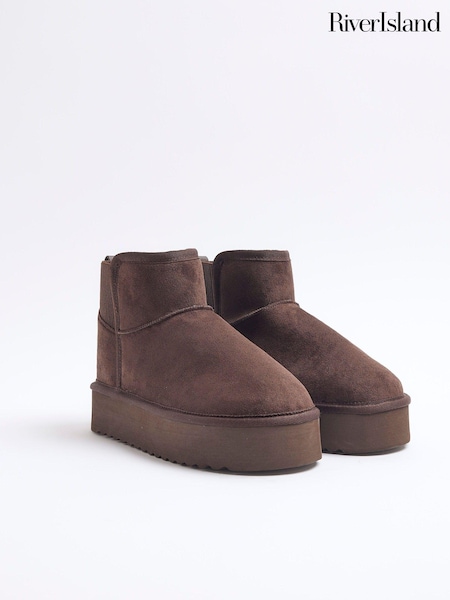 River Island Faux Fur Lined Elastic Back Boots (AL3107) | € 28