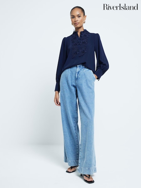 River Island Floral Appliqué Blouse (AL3133) | €53