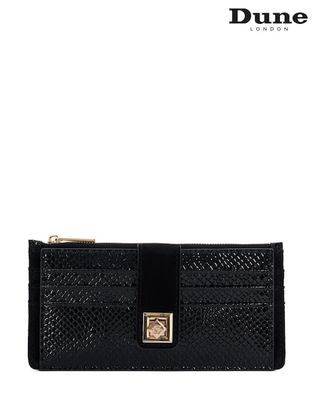 Musta - Dune London Karlos Pitkä lahje Turn Lock Kukkaro (AL3332) | €63