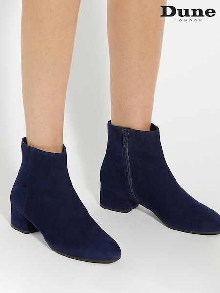 Dune London Blue Wide Fit Pippie Smart Low Boots (AL3334) | €55