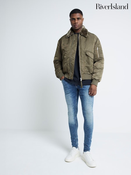 River Island Blue Spray On Jeans (AL3346) | 111 QAR