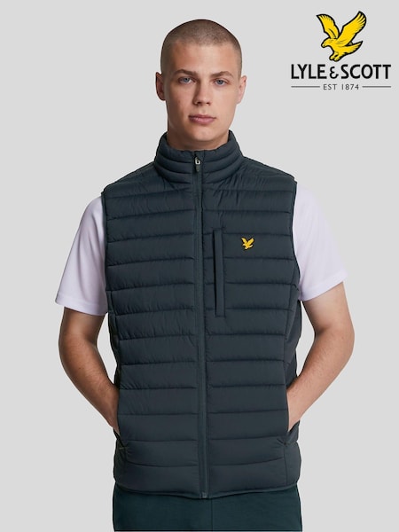 Lyle & Scott Blue Stretch Lightweight Quilted Gilet (AL3461) | €66