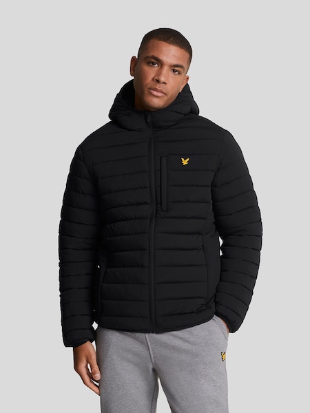Lyle & Scott Black Stretch Lightweight Quilted Jacket (AL3505) | €107