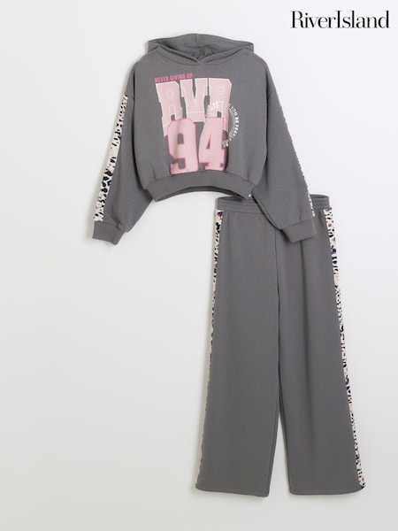 River Island Girls Active Taped Sweatshirt Set (AL4022) | 182 LEI