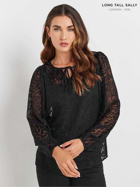 Long Tall Sally Burnout Boho Top (AL4036) | €48