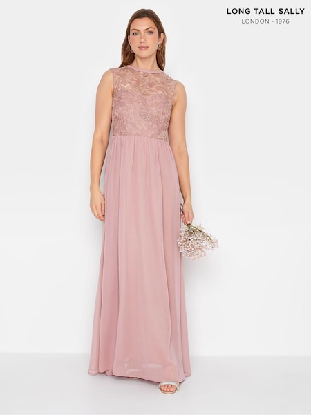 Long Tall Sally Lace Chiffon Maxi Dress (AL4127) | €106