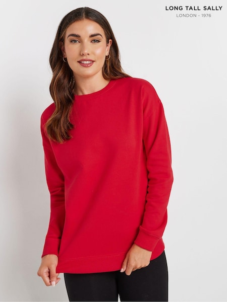 Long Tall Sally Red Crew Neck Sweatshirt (AL4128) | €30