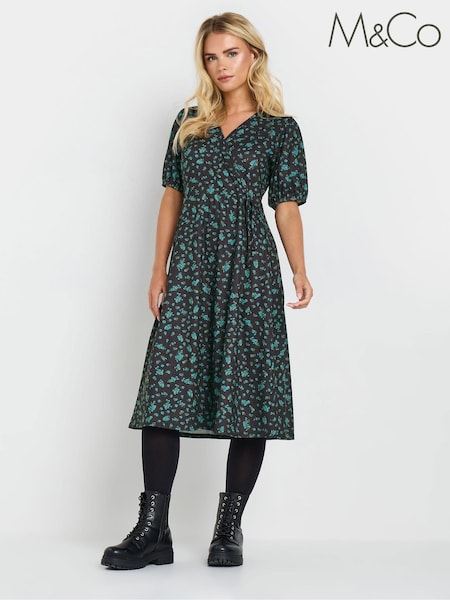 M&Co Blue Petite Ditsy Midi Dress (AL4130) | €50