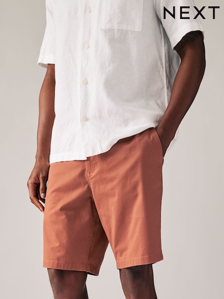 Рыжий/красный - Зауженный крой - Stretch Chinos Shorts (AL4312) | €23