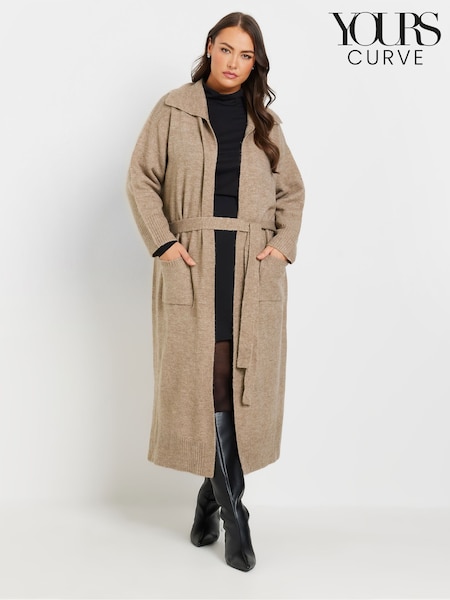 Yours Curve Collared Coatigan (AL4429) | € 54