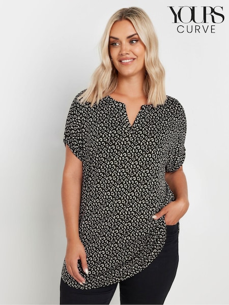 Yours Curve Abstract Print Top (AL4465) | €38