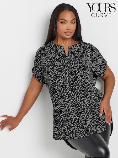 Yours Curve Notch Neck Top (AL4497) | 37 €