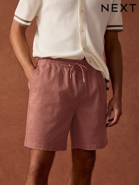 Rust Stretch Cotton Elasticated Waist Shorts (AL4531) | ₪69
