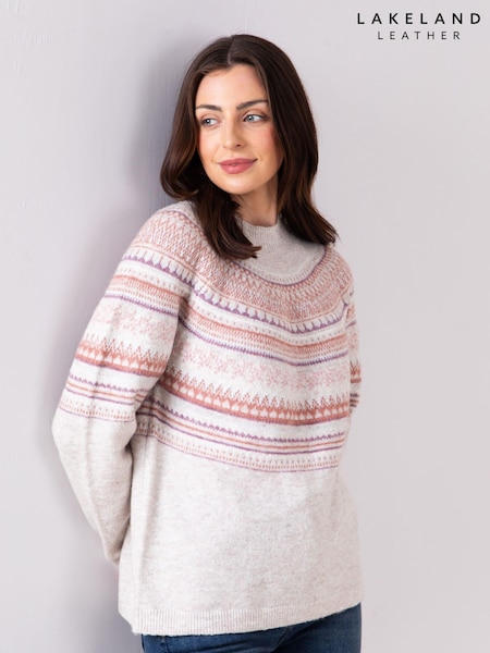 Lakeland Clothing Cream Flo Fairisle Pattern Jumper (AL4636) | ‏22 ر.ع.‏