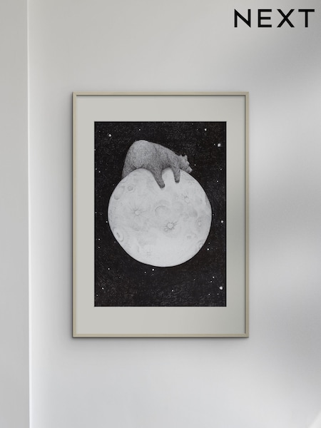 Bear On The Moon Framed Wall Art (AL4679) | R$ 490