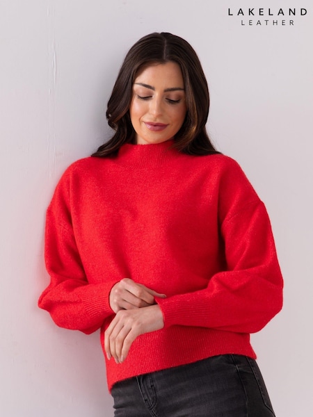 Roșu - Lakeland Leather Sheeka Guler înalt Pulover (AL4685) | 208 LEI