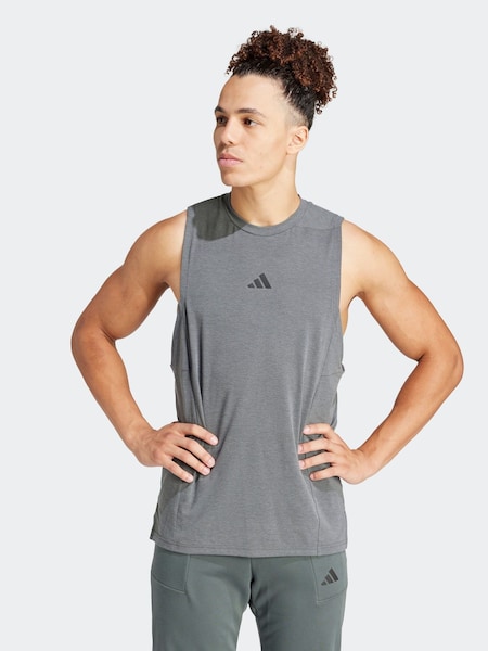 adidas Grey Designed For Training Workout Tank Top (AL4875) | R$ 275