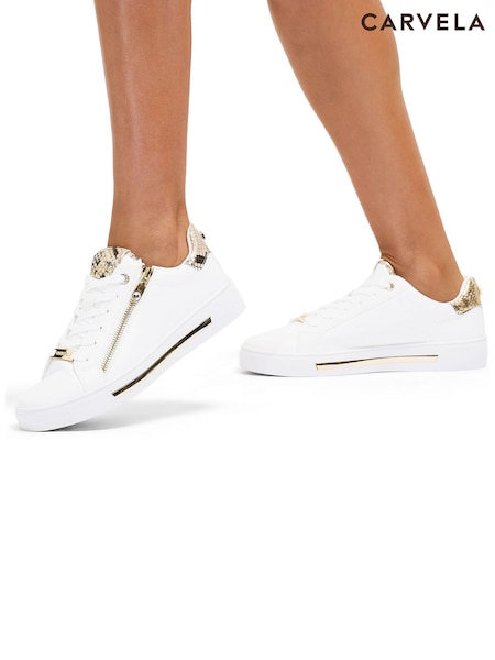 Alb - Pantofi sport Carvela Diamond Zip (AL4896) | 663 LEI