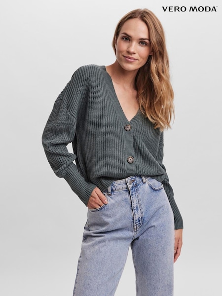 zelena - VERO MODA Button Down Knitted Cardigan (AL4912) | € 32