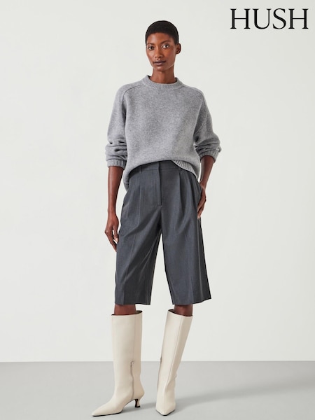 Hush Grey Ayla Cropped Bermuda Shorts (AL4914) | €95