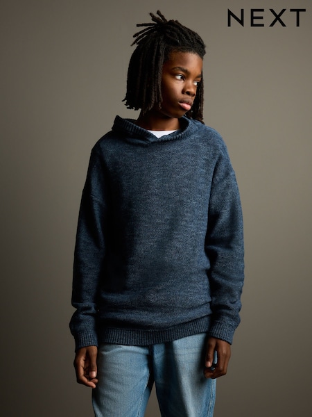 Dark Blue Knitted Hoodie (3-16yrs) (AL4954) | 741 UAH - 947 UAH