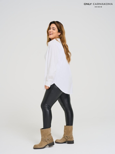 ONLY Curve Black Faux leather Leggings (AL4970) | R$ 295
