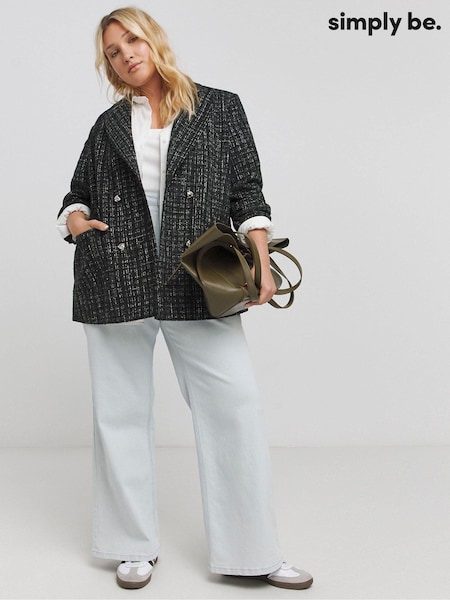Simply Be Single Breasted Boucle Blazer (AL4989) | €66