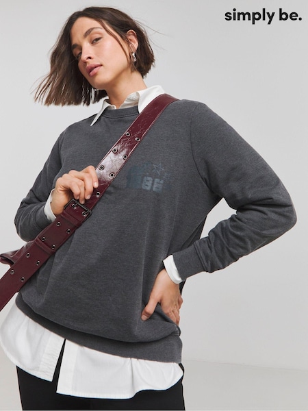 Simply Be Slogan Sweatshirt (AL5017) | €30