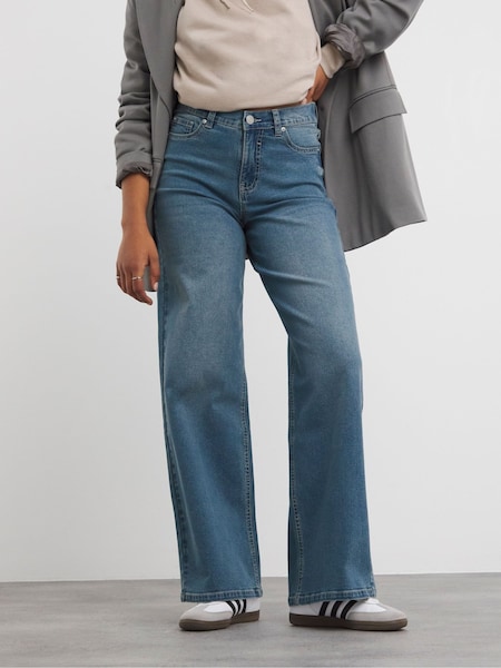 Simply Be Cobalt Blue 24/7 Wide Leg Jeans (AL5022) | €35