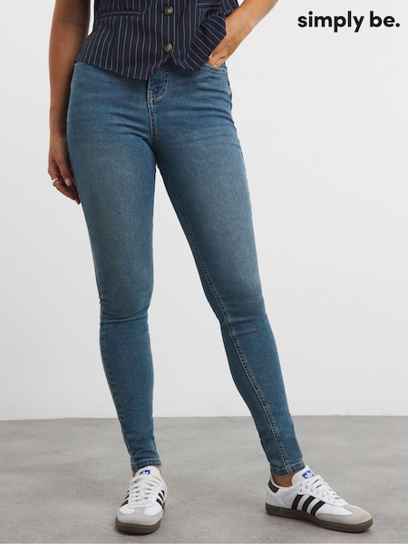 Умеренный синий - Simply Be 24/7 Skinny Denim Jeans (AL5024) | €37