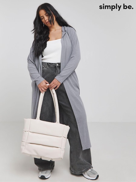 Simply Be Cut & Sew Ribbed Hooded Cardigan (AL5035) | € 38