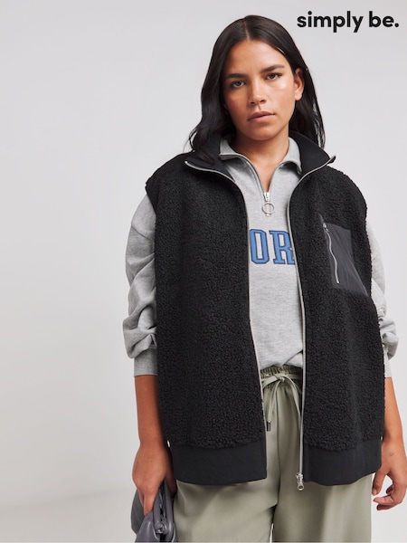 Simply Be Teddy Gilet With Nylon Pocket (AL5058) | €28