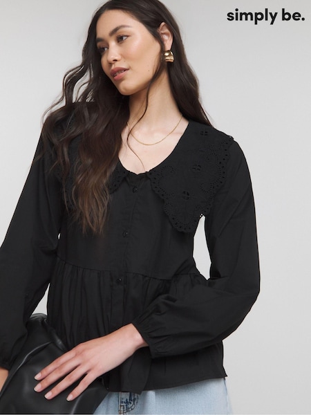 Simply Be Broderie Collared Blouse (AL5070) | 24 €
