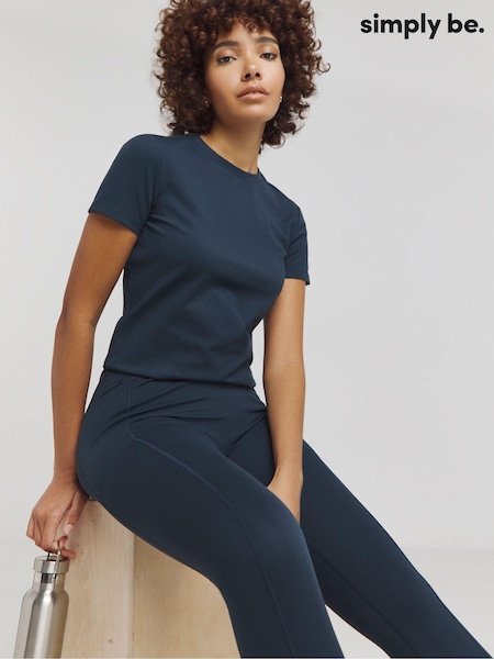 Simply Be Blue Short Sleeve Active T-Shirt (AL5082) | ₪131