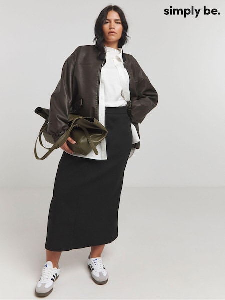 Simply Be Black Tailored Maxi Skirt (AL5109) | €37