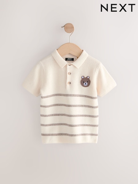 Nevtralni medved - Button Neck Knitted 100% Cotton Polo Shirt (3mths-7yrs) (AL5125) | € 16 - € 19
