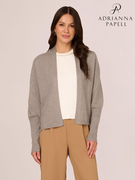 Harmaa - Adrianna Papell Short Cocoon Cardigan With Long Sleeves And Ribbed Cuffs (AL5204) | €93