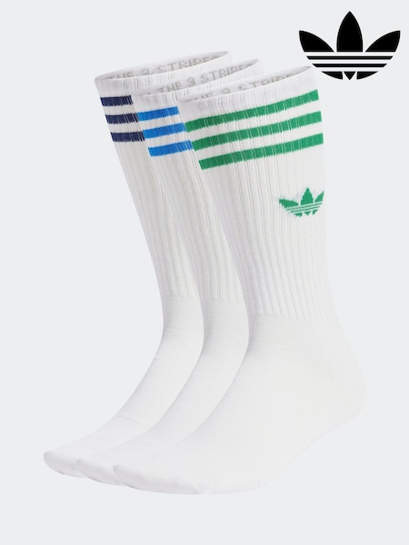 adidas Originals White/Green High Crew Socks (AL5303) | 781 UAH