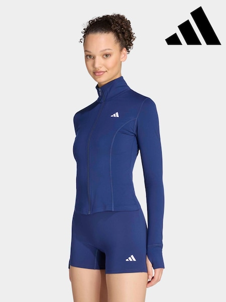 Blue - Adidas 3-stripes Studio Zip-through Jacket