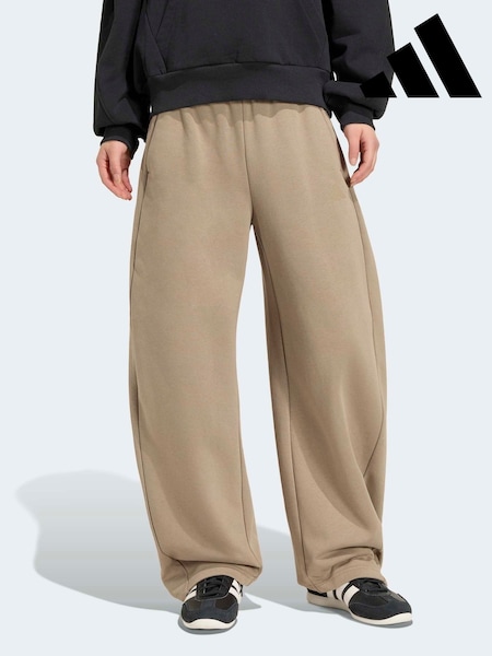 Cream - Adidas Essentials Contemporary Fleece Barrel Joggers