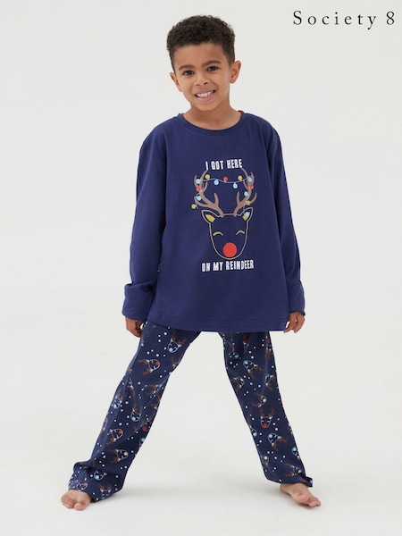 Society 8 Blue Boys Deer Family Pyjamas (AL5489) | €20
