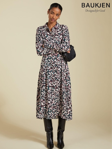 Baukjen Cream Becky Printed Midi Dress (AL5586) | €114