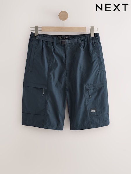 Темно-синий - Lightweight Belted Cargo Shorts (AL5617) | €36