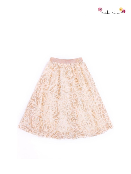 Nicole Miller Natural Glittery Lace Tulle Skirt (AL5871) | €27 - €30
