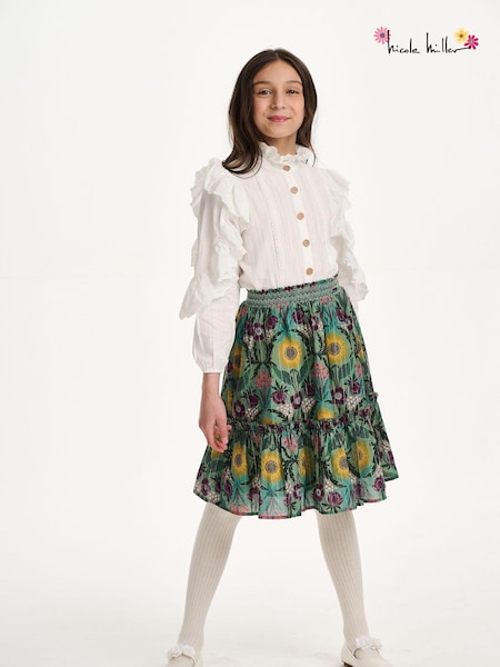 Nicole Miller Green Printed Long Lengh Skirt (AL5873) | €52 - €57