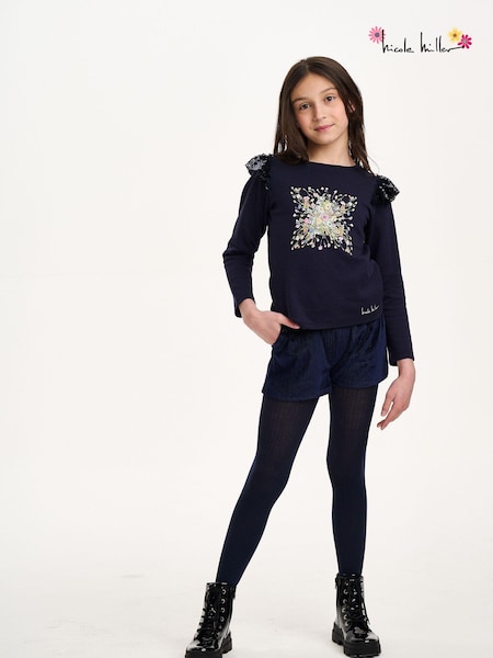 Nicole Miller Purple Velvet Shorts (AL5886) | 125 LEI - 137 LEI