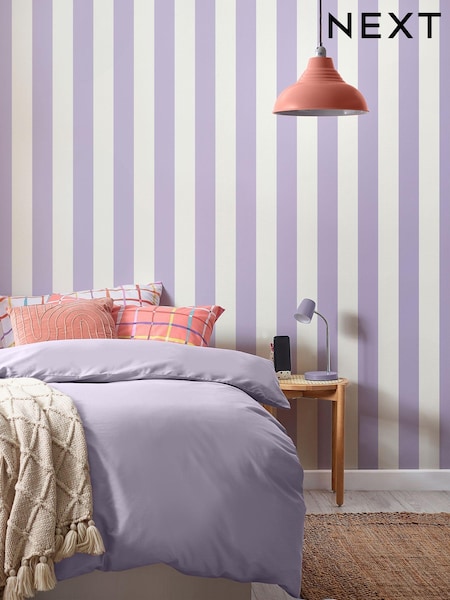 Lilac Craft Stripe 10M Wallpaper (AL5898) | € 31